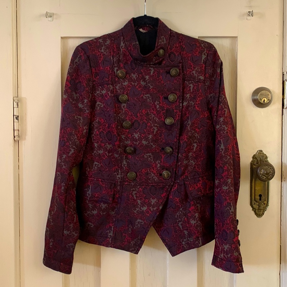 Free People tapestry military-style blazer